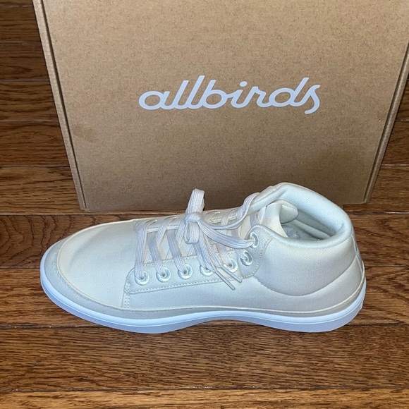 Allbirds Pacer Canvas Mid Top Natural White Blizzard Sneakers Women’s Size 9 - Picture 3 of 14